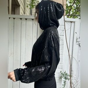 Designer made hoodie with sequins